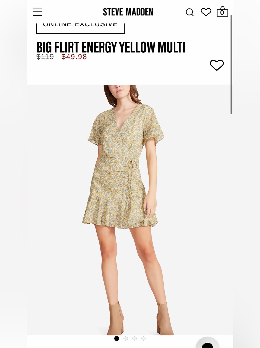 BB Dakota Steve Madden Big Flirt Mini Dress Floral Large - Picture 16 of 16